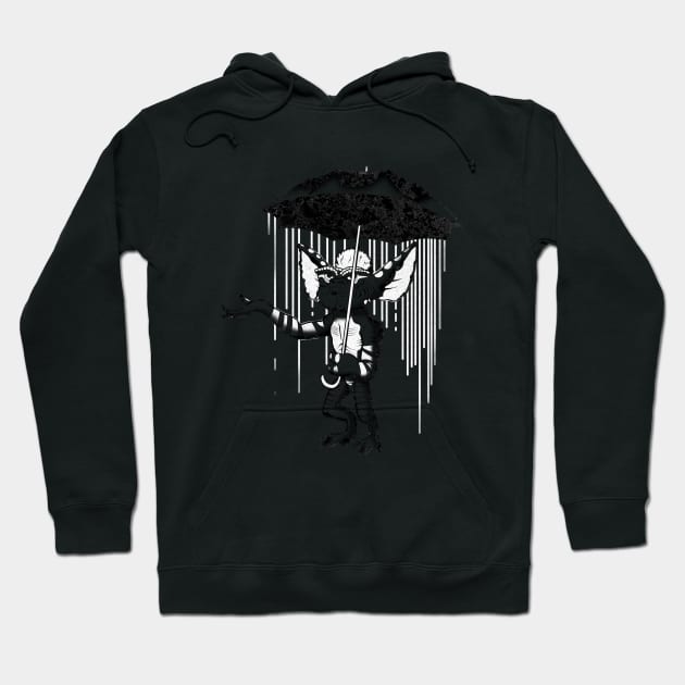 Umbrella Monster (Banksy) Hoodie by Raffiti